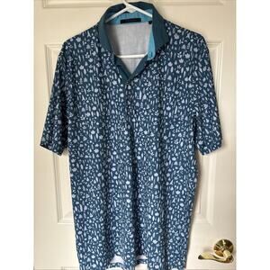 Greyson Golf Performance Fabric Magical Ferns Design Polo Golf Shirt Sz L $118